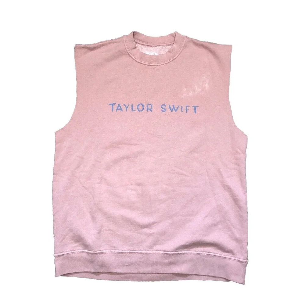 Taylor Swift 1989 TV Cut Off Sleeve Crewneck Sweatshirt Official‎ Merch S NEW